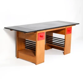 Art Deco Modernist Desk or Writing Table by Hendrik Wouda for Pander, 1920s